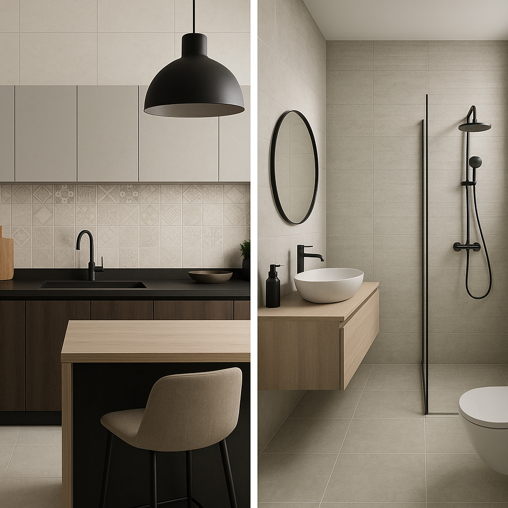 Una cocina moderna y elegante con azulejos cerámic